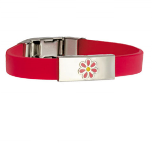 Aura3 silver jewellery shop uk child's bracelet flower slider