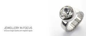 Aura3 silver magnetic jewellery shop uk ring band sparkle diamond crystal