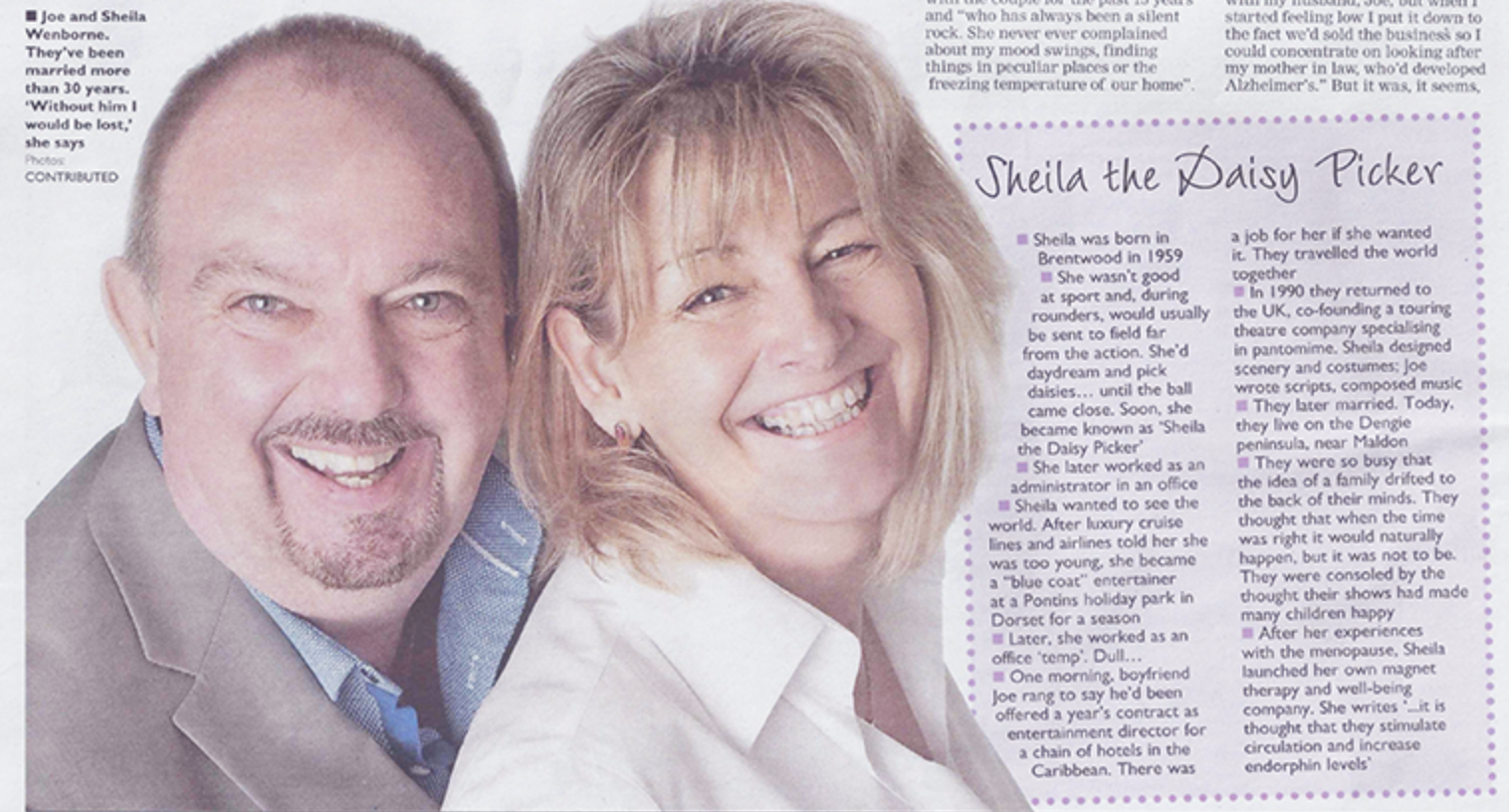 Listen to Sheila Wenborne talking to Anne Diamond